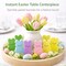 Wooden Easter Decor, 30 Pcs Mini Bunny Set, Freestanding Tiered Tray & Easter Basket Fillers, Spring Table Centerpiece Mantel Shelf Decorations